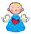 Convergram Mylar & Foil Baby Angel  28″ Balloons (5 count)