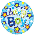 Convergram Mylar & Foil Baby Boy Stars 18″ Gellibean Balloon