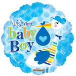Baby Boy Stork 18″ Balloon