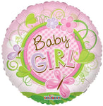 Convergram Mylar & Foil Baby Girl Butterfly 18″ Balloon