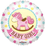 Baby Girl Rocking Horse Globo Gellibean de 18″