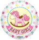 Baby Girl Rocking Horse 18″ Gellibean Balloon