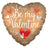 Convergram Mylar & Foil Be My Valentine Gold Heart 18″ Balloon