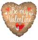 Be My Valentine Gold Heart 18″ Balloon