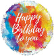 Birthday Brushes 18″ Holographic Balloon