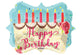 Birthday Cake On Marquee 18″ Balloon