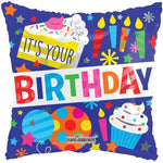 Convergram Mylar & Foil Birthday Candles & Cakes 18″ Balloon