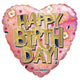 Birthday Gold Letters 18″ Balloon