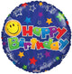 Cumpleaños Smiley Azul 18″ Globo