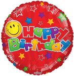 Birthday Smiley Red 18″ Balloon