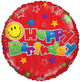 Cumpleaños Smiley Globo Rojo 18″