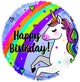 Birthday Unicorn & Rainbow 18″ Balloon