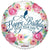 Convergram Mylar & Foil Birthday Watercolored Flowers 18″ Balloon