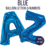 Convergram Mylar & Foil Blue 34" Giant Balloon Letters and Numbers