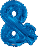 Convergram Mylar & Foil Blue Ampersand 34″ Balloon
