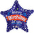 Convergram Mylar & Foil Blue Happy Birthday To You Star 18″ Balloon