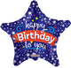 Blue Happy Birthday To You Star 18″ Balloon