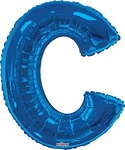 Convergram Mylar & Foil Blue Letter C 34″ Balloon