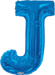 Convergram Mylar & Foil Blue Letter J 34″ Balloon