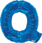 Convergram Mylar & Foil Blue Letter Q 34″ Balloon