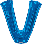 Convergram Mylar & Foil Blue Letter V 34″ Balloon