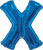 Convergram Mylar & Foil Blue Letter X 34″ Balloon