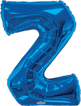 Convergram Mylar & Foil Blue Letter Z 34″ Balloon