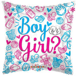Convergram Mylar & Foil Boy or Girl? 18″ Square Foil Balloon