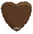Convergram Mylar & Foil Brown Heart 18″ Balloon