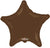 Convergram Mylar & Foil Brown Star 18″ Balloon