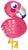 Convergram Mylar & Foil BV Flamingo Shape 28″ Balloons (5 count)