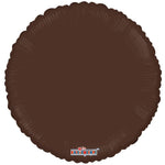 Convergram Mylar & Foil Chocolate Dark Brown 18″ Circle Balloon