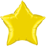 Convergram Mylar & Foil Citrine Yellow Star 18″ Balloon