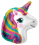 Convergram Mylar & Foil Colorful Unicorn Head 18″ Balloon