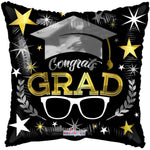 Convergram Mylar & Foil Congrats Grad Glasses 18″ Balloon