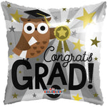 Convergram Mylar & Foil Congrats Grad! Graduation Owl 18″ Balloon