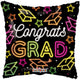 Congrats Grad Neon Graduation Caps Globo de 18″