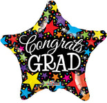 Convergram Mylar & Foil Congrats Grad Star Gellibean 18″ Balloon