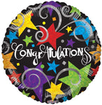 Convergram Mylar & Foil Congratulations Black 18″ Foil Balloon