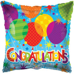 Convergram Mylar & Foil Congratulations Patterned Balloons 18″ Balloon