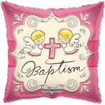Convergram Mylar & Foil Cute Angels Baptism Girl 18″ Balloon