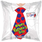 Convergram Mylar & Foil Dad Shirt and Tie Happy Father's Day 18″ Balloon