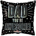 Convergram Mylar & Foil Dad You're Awesome 18″ Balloon
