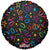 Convergram Mylar & Foil Decorative On Black 18″ Balloon