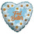 Convergram Mylar & Foil Feel Better Daisies Heart 18″ Balloon