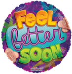 Convergram Mylar & Foil Feel Better Soon 18″ Holographic Balloon