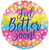 Convergram Mylar & Foil Feel Better Soon Dots Holographic 9″ Balloon