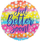 Feel Better Soon Dots Holographic 9″ Balloon (requires heat-sealing)