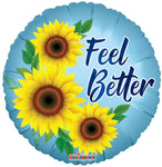 Convergram Mylar & Foil Feel Better Sunflowers 18″ Balloon