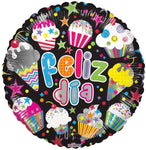 Convergram Mylar & Foil Feliz Dia Cupcakes 18″ Balloon